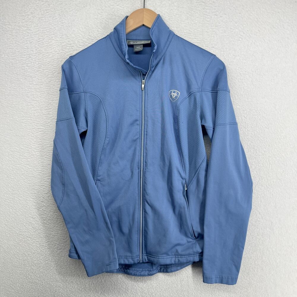 ARIAT Sweatshirt Womens S Ariat Tek Tolt Full Zip Fleece Midlayer Thermal Blue